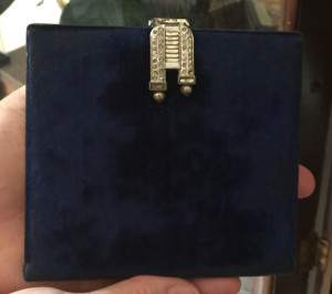 Blue Velvet Clutch