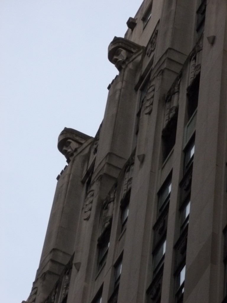 Close up detail of the The "Giants of Finance" 