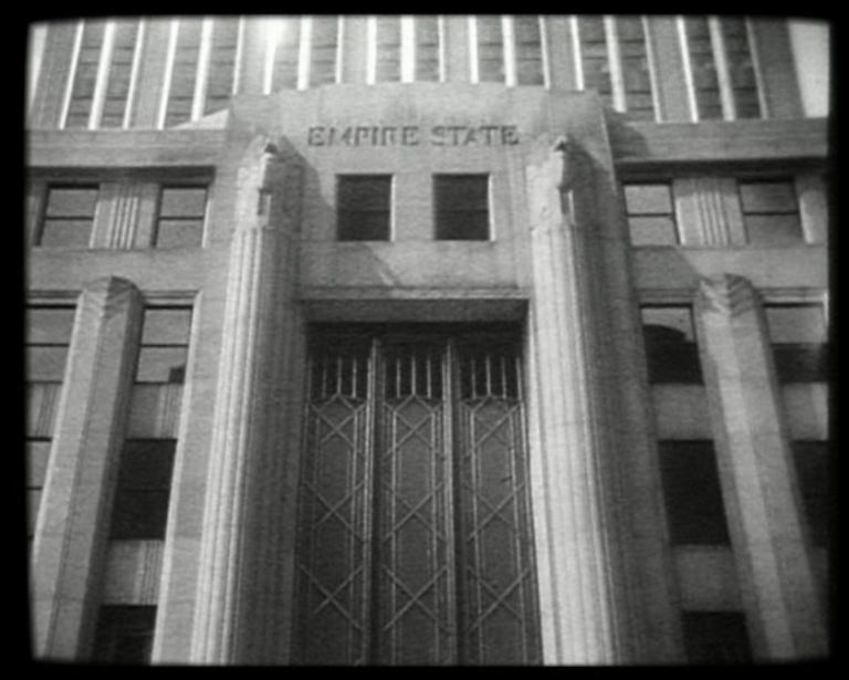 Opening shot of the film, the 5th Avenue entrance. This is the start of a tilt up the side of the building.