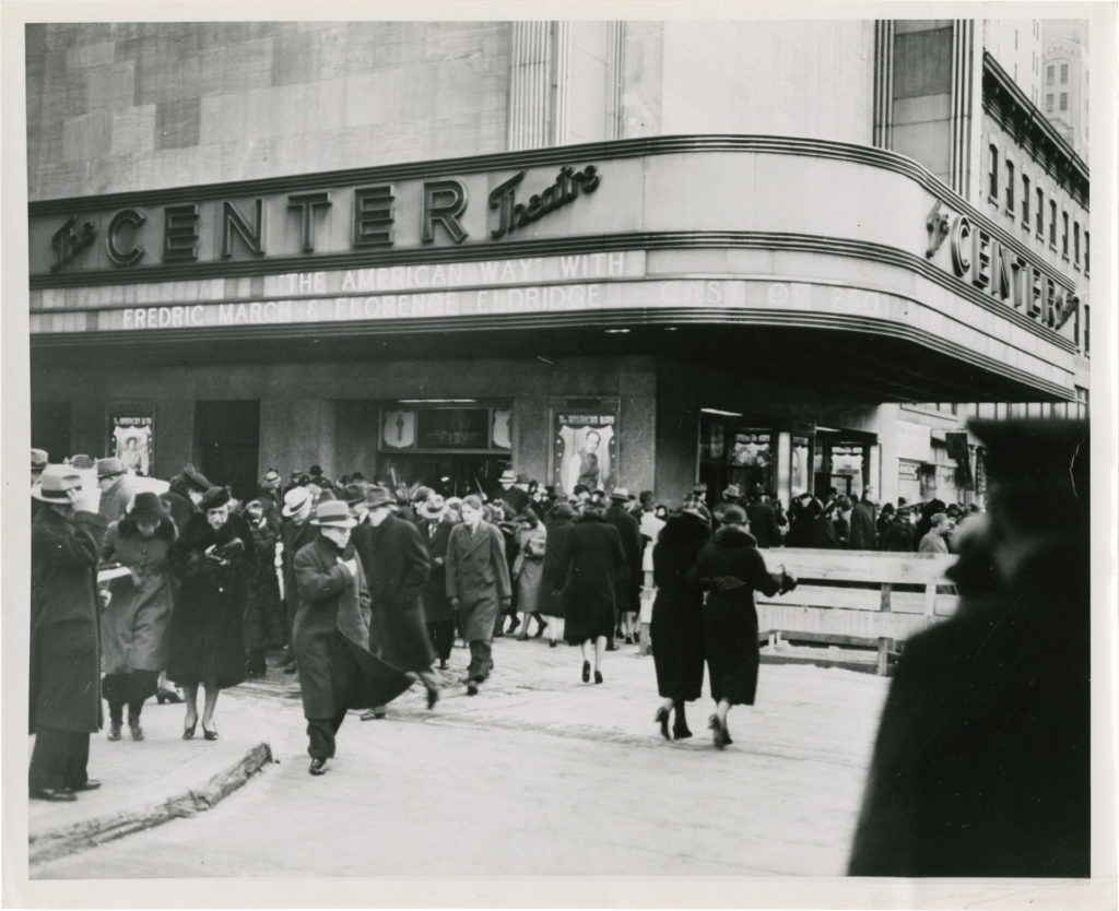 The Center Theatre in 1939.