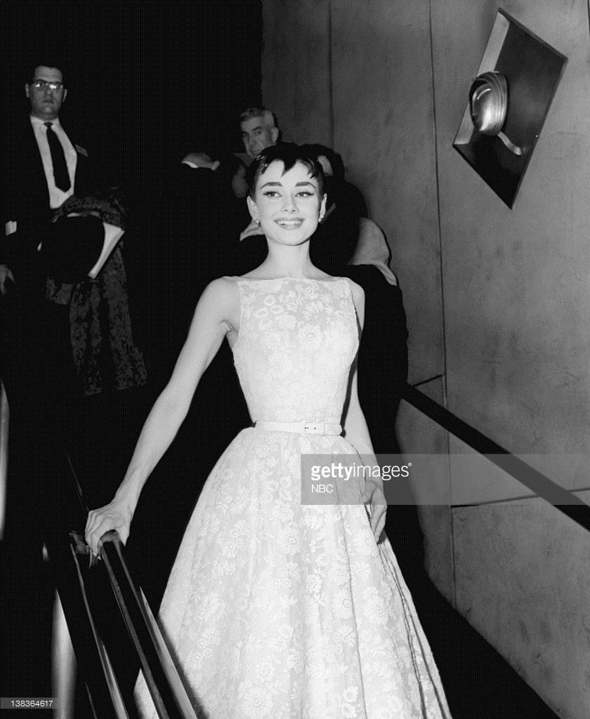 Hepburn heading down to the grand lounge after the ceremony.
