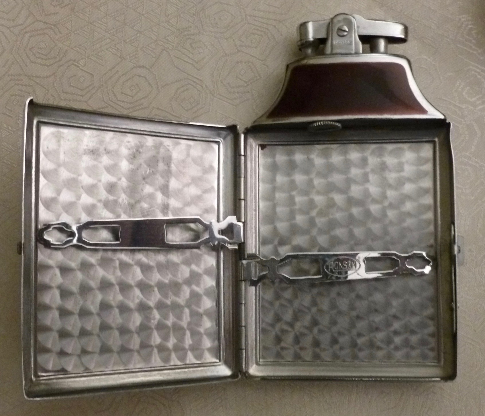 Embossed Silver Lighter Case Cigarette Lighter Case Antiqued 