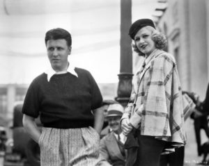 George Stevens and Ginger Rogers on the set of Swing Time.