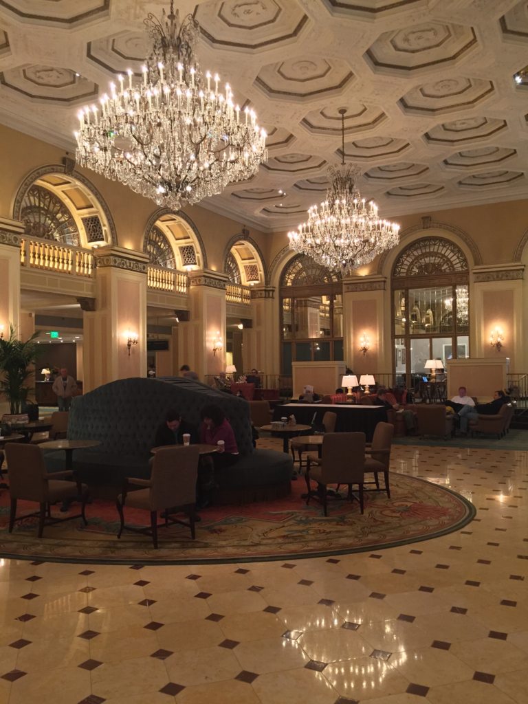 The lobby of the William Penn Hotel