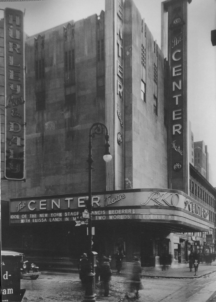 Revised marquee in January, 1934.