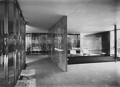 Interior of the 1929 German Pavilion.